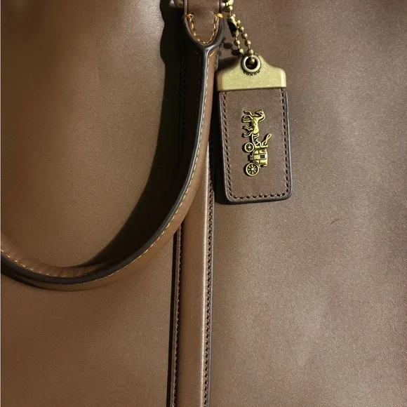 Coach Men's Brown Leather Briefcase with Gold Hardware - Picture 2 of 7